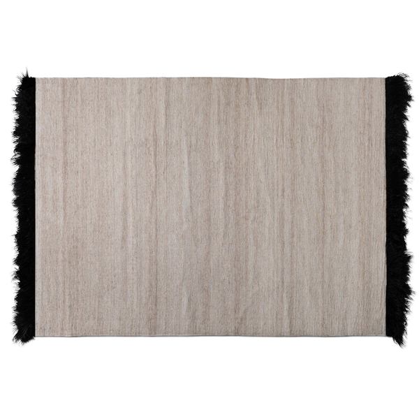 Baxton Studio Dalston Modern and Contemporary Beige and Black Handwoven Wool Blend Area Rug 187-11861-Zoro
